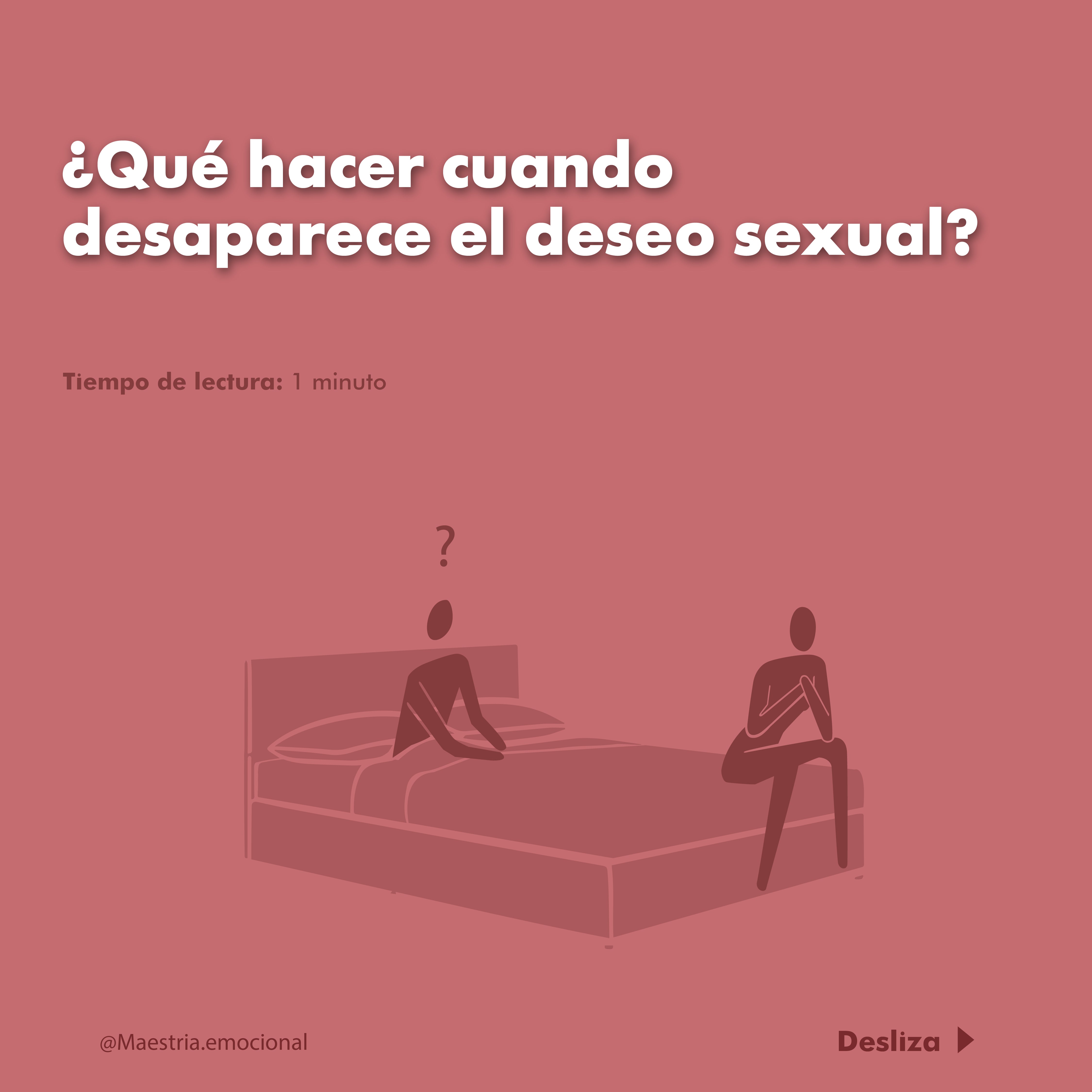 ¿Qué hacer cuando desaparece el deseo s3xual?